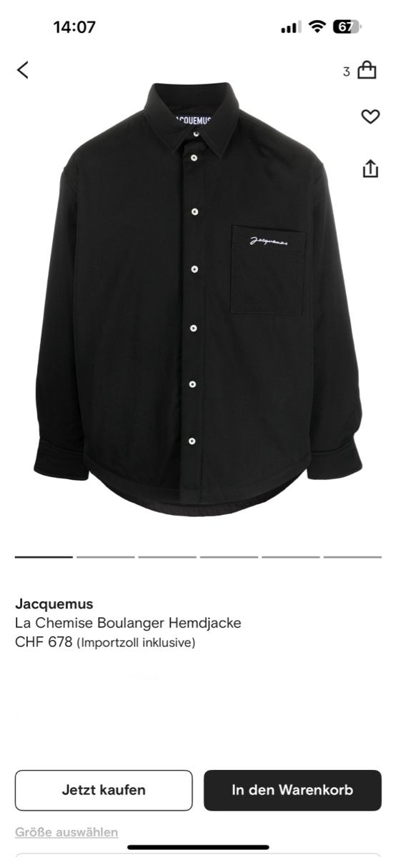 Jacquemus Jacken: JACQUEMUS Hemdjacke in Grösse L – Gebraucht aus Langenthal von iamzeko 3