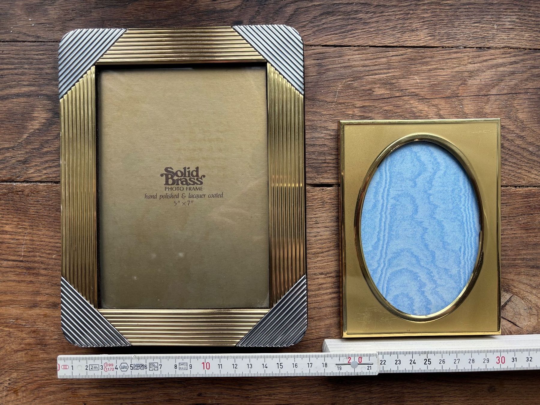 Bilderrahmen: 2er Set Vintage Messing Bilderrahmen, Gold und Silber – Gebraucht aus Horgen von uge_pd5p 4