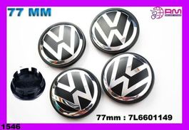 VW 4 x 77mm Nabendeckel 7L6601149