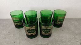 6 bicchieri verdi Liqueur