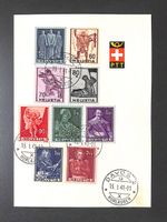 1941 FDC PTT-Faltblatt Historische Bilder SBK = Sfr. 3'000.-