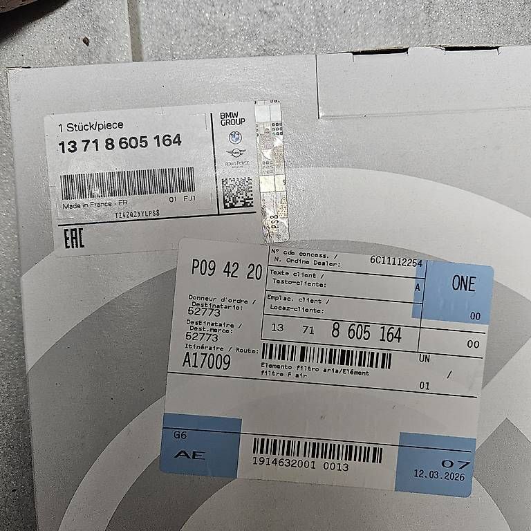 Ventilazione: Filtro aria nuovo BMW per B58 e B48 – Usato da S. Antonino venduto da Roby2111 2