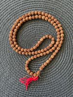 Tibet Malakette aus Mini  Shiva Rudraksha Perlen