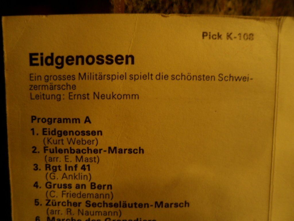 Musicassette: EIDGENOSSEN – Usato da Langnau i. E. venduto da gf2_29jt 1