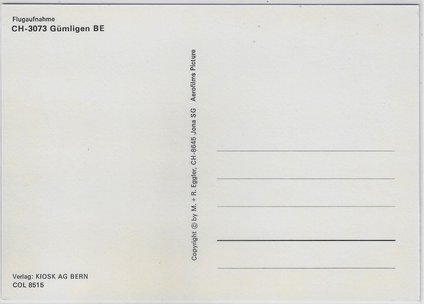 Cartes postales: Flugaufnahme Gümligen BE – Antique à Ettingen par Kartenplanet 1