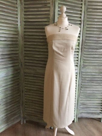 Robe bustier beige clair mariage/gala...taille 38