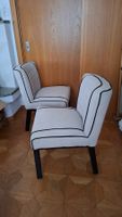 2 hochwertige Polsterstühle beige/schwarz