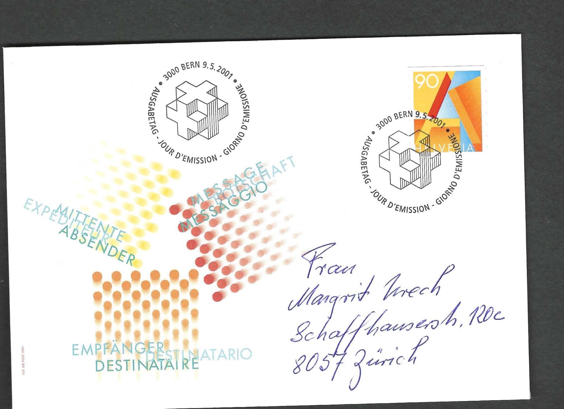 Alle Briefmarken: CH FDC Einzelmarke 2001 – Gebraucht aus Koblenz von Markenhimmel