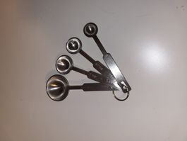 4er Set Messlöffel Edelstahl, ungebraucht