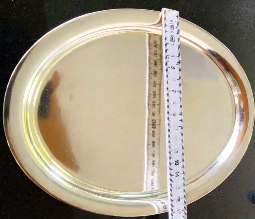 Piatti di portata: Silber-Tablett Serviertablett Oval 21cm Vintage – Usato da Flaach venduto da ker_6ml7 3