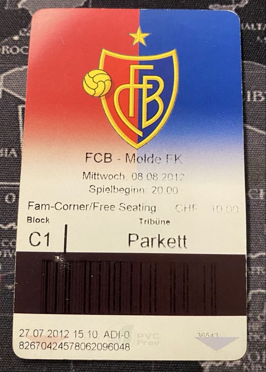 Biglietti: FC Basel  Ticket vom 08.08.2012 Parkett C1 – Nuovo (secondo la descrizione) da Allschwil venduto da Deal_Tiger99
