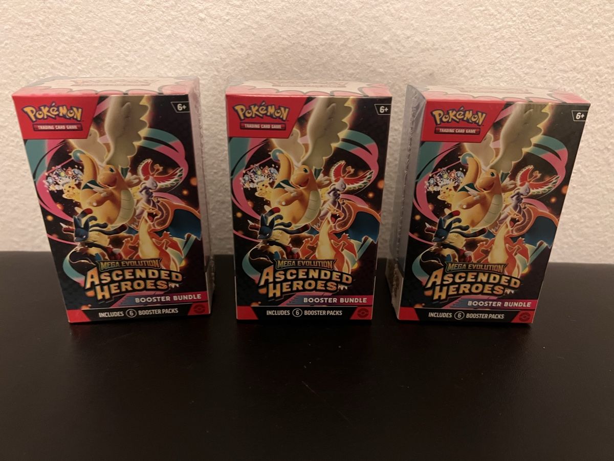 Pokémon Sammelbilder & Trading cards: 3x Pokémon Mega Evolution: Ascended Heroes Booster Bundle – Neu und originalverpackt aus Winterthur von on77z