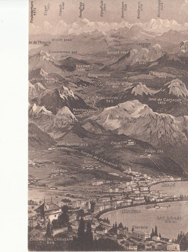 Cartoline postali: Montreux 1912 – Usato da Bürglen TG venduto da StampGraf