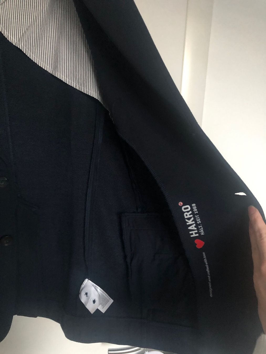 Giacche: Hakro Herren-Baumwollblazer dunkelblau Größe M – Usato da Agno venduto da hibikama 5