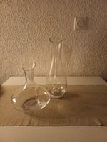 2 edle Glas Karaffen/Weinkaraffen für stilvollen Genuss