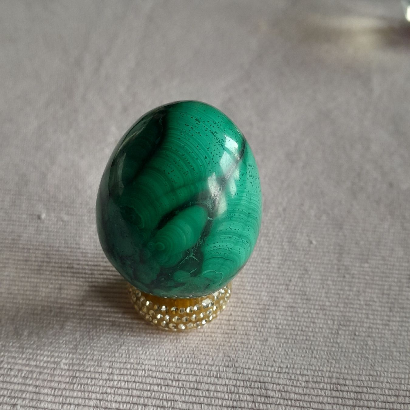 Minerali & Pietre curative: Echtes Malachit-Ei, ca. 4,5 cm – Usato da Knutwil venduto da Kompex 2