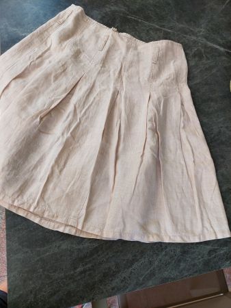 Rock beige Grösse L Leinen neuwertig
