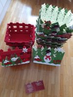 Lot de paniers décoratifs de Noël en feutrine 