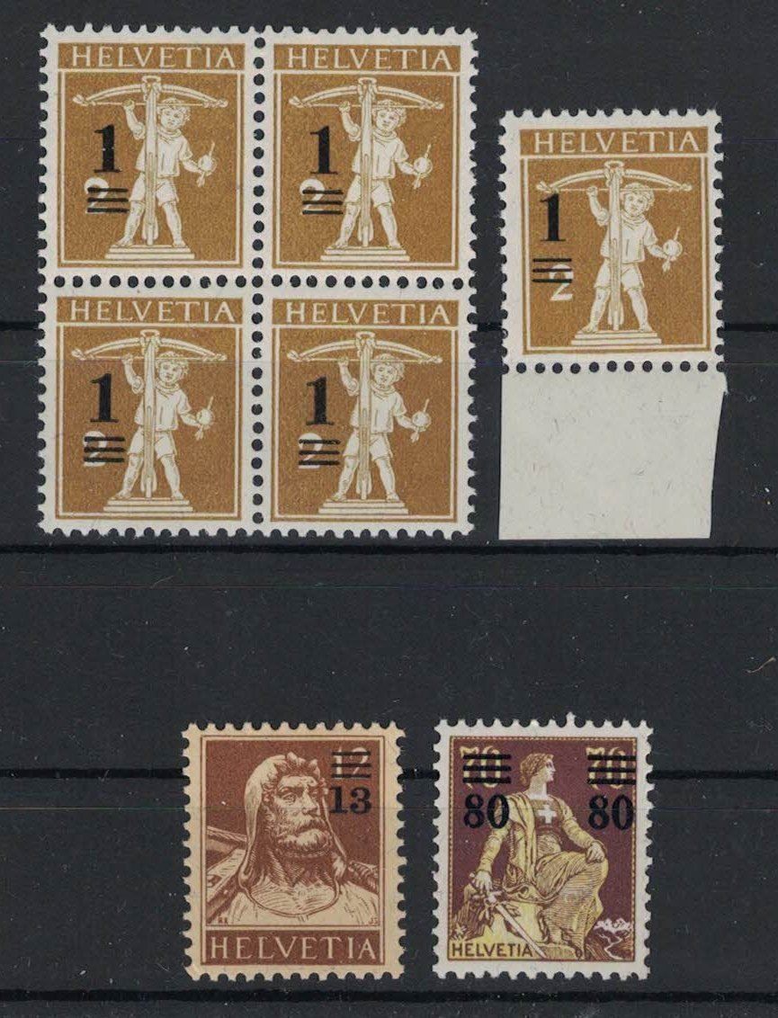 Tutti i francobolli: 1915-Aufbrauchsausgabe ** – Nuovo e nell'imballaggio originale da Birsfelden venduto da jas54