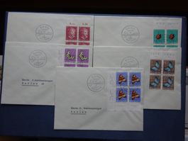 1952 Pro Juventute FDC im 4er Block