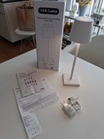 Weisse LED Tischleuchte kabellos, dimmbar - Top Zustand!