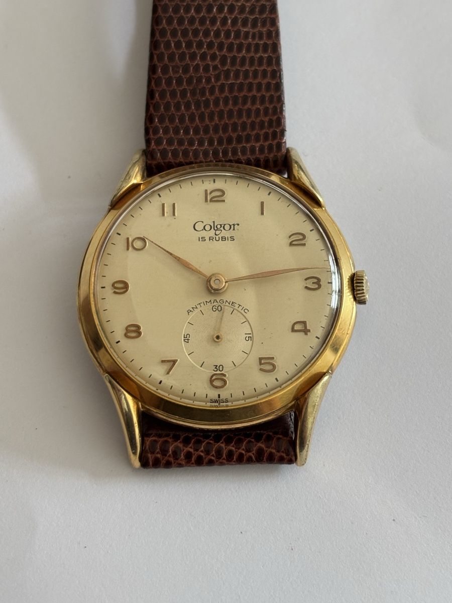 Swiss Orologi: Montre Colgor vintage, plaqué or – Usato da Buttes venduto da ButtA15 3