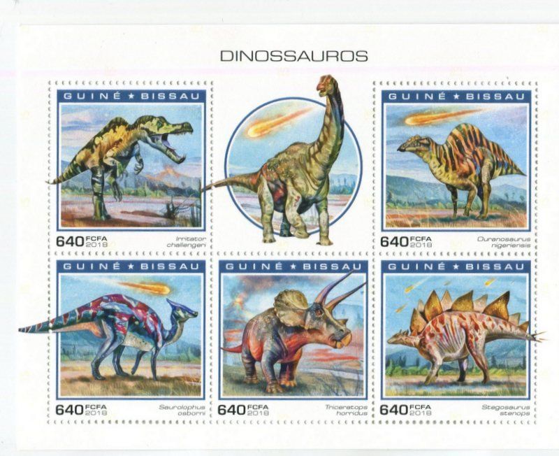 Tous les timbres: Block "Dinosaurier". Guinea-Bissau – Neuf avec emballage d'origine à Basel par Butsch5