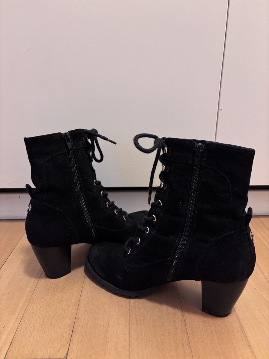 Damenschuhe: Schwarze Herbststiefel mit Absatz, Gr. 38 – Gebraucht aus Luzern von Pflanzen-Mama 3