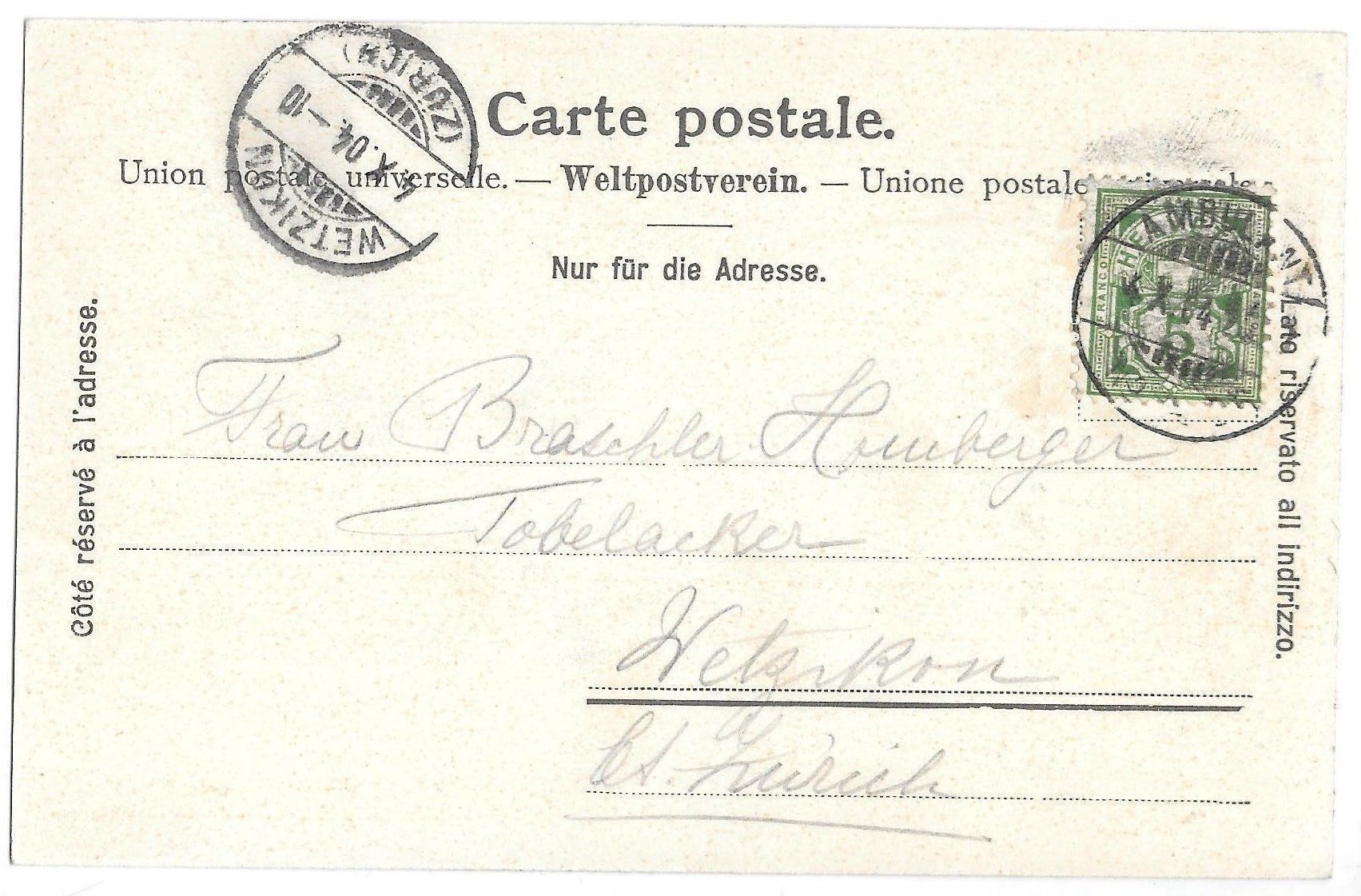 Cartoline postali: Walenstadt Innere Bahnhofstrasse – Usato da Olten venduto da clotaldi 1