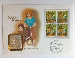 Numisbrief Sozialeinsatz mit Silbermedaille ab 1 Fr. !!