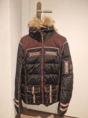 Bogner Winter Jacke mit Pelz, Schwarz, Top Zustand!