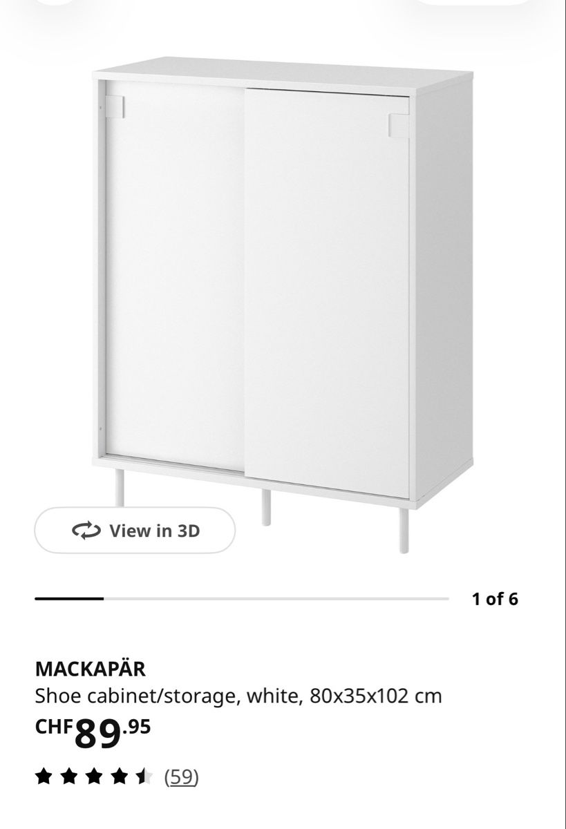 Ikea Armoires: IKEA MAKÄPER Schuhschrank – D'occasion à Fehraltorf par mar_sy7l 3