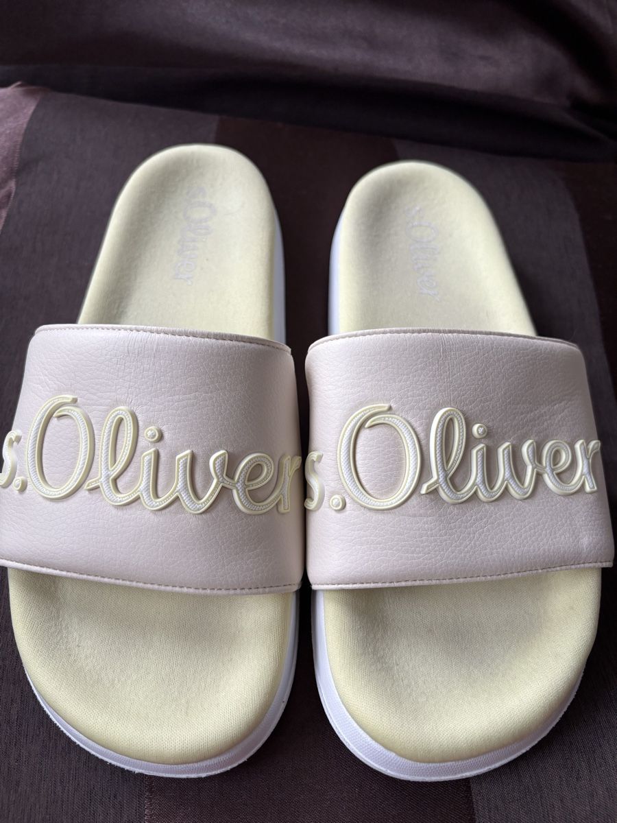 S.Oliver Damenschuhe: s.Oliver Pantoletten beige/gelb Grösse 40 – Gebraucht aus Wald AR von bertli00