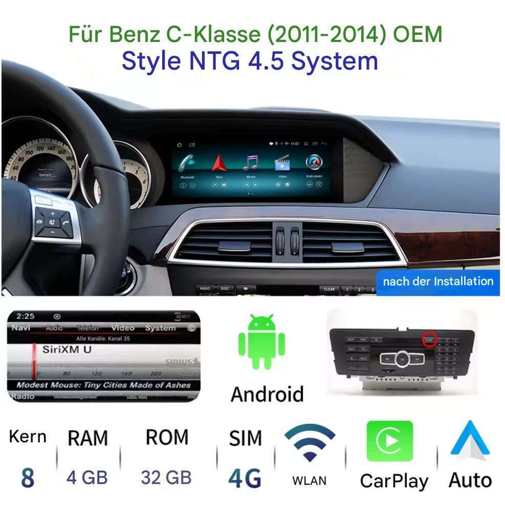 Lettore multimediale & Streamer: Mercedes W204 2011-2014 | 8.8" Touchscreen Multimedia Player – Nuovo e nell'imballaggio originale da Chur venduto da shop.chur 1