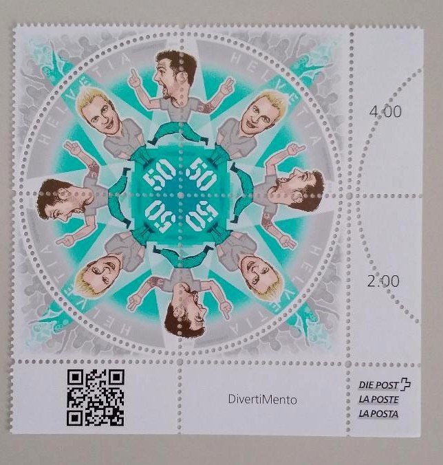 Tutti i francobolli: Viererblock Marken Divertimento 2015 postfrisch – Nuovo e nell'imballaggio originale da Basel venduto da Palmenland