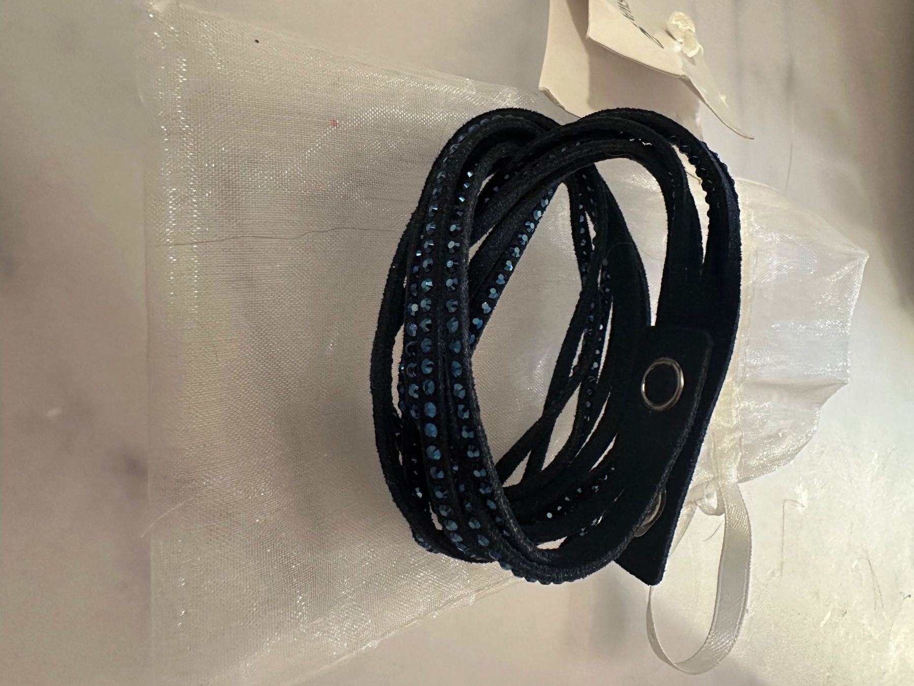 Swarovski Bracciali & Braccialetti: Swarovski Lederarmband Blau – Usato da Urdorf venduto da Selina-m