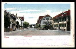 AK Lyss, Bahnhofstrasse, Panorama