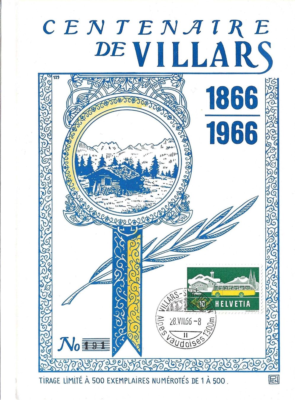Tutti i francobolli: LIMITED EDITION NR.191 VON 500 – Usato da Ostermundigen venduto da crazy-horse-1840