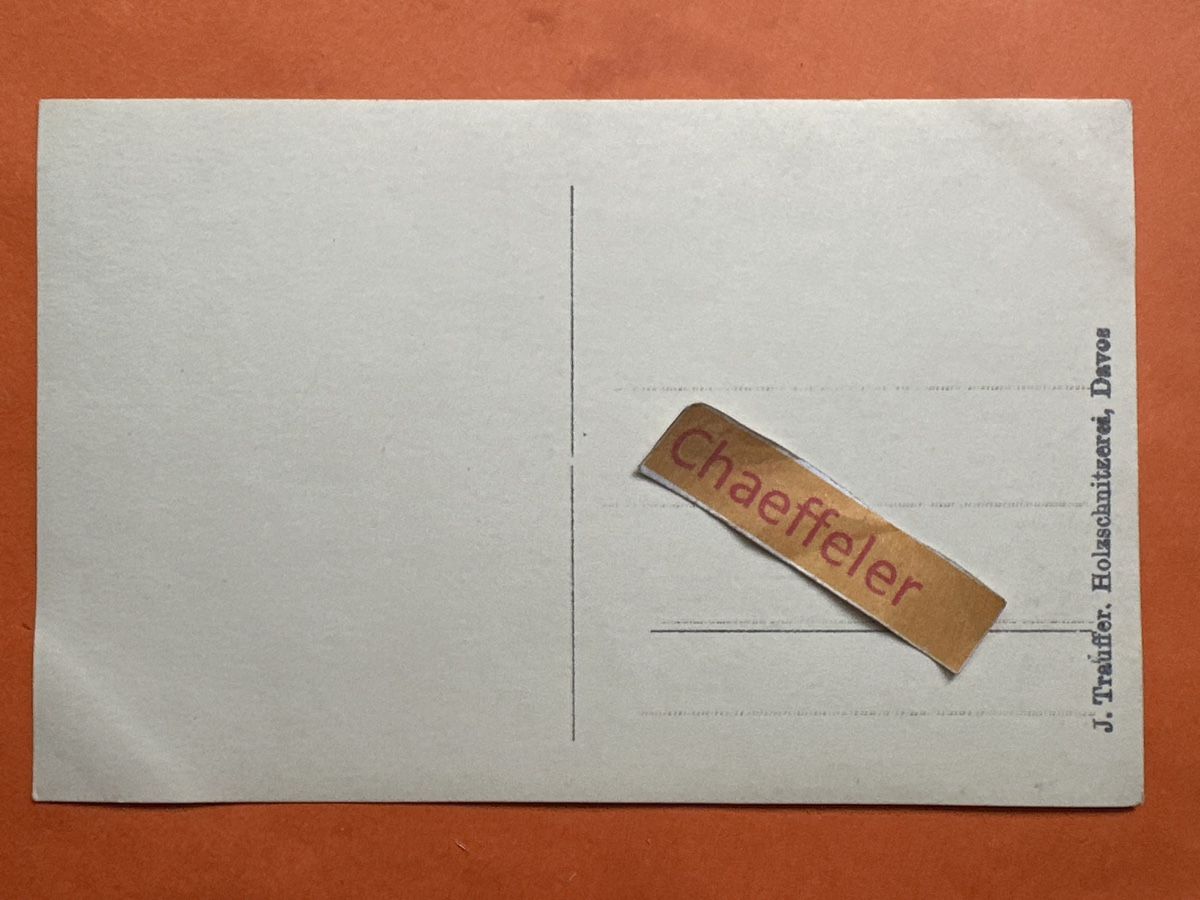 Cartoline postali: Möglicherweise Region Davos. Winterabend – Usato da Zürich venduto da Chaeffeler 1