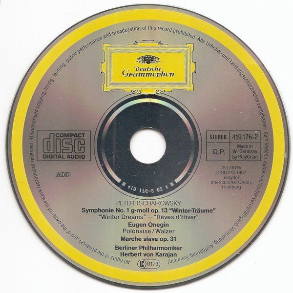 CD: Tschaikowsky - Eugen Onegin, Marche Slave, Plonaise & Walzer – Usato da Unterbäch venduto da niquz 2