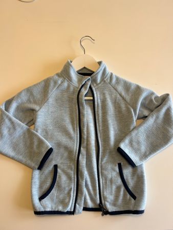 Kinder Fleece-Jacke hellblau meliert - Grösse 110/116
