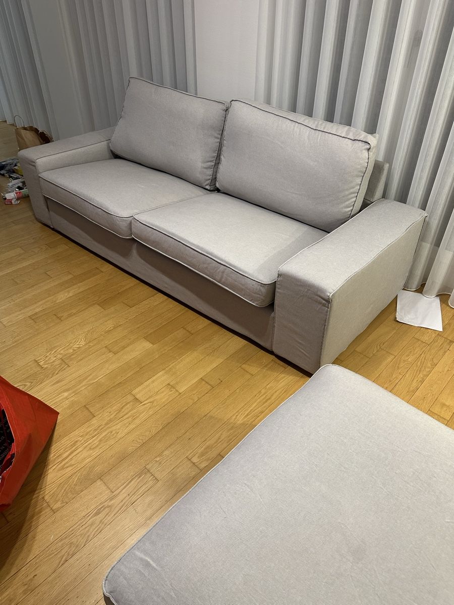 Divani: Ikea Sofa mit Sitzhocker - Grau – Usato da Dietikon venduto da Stale1987 1