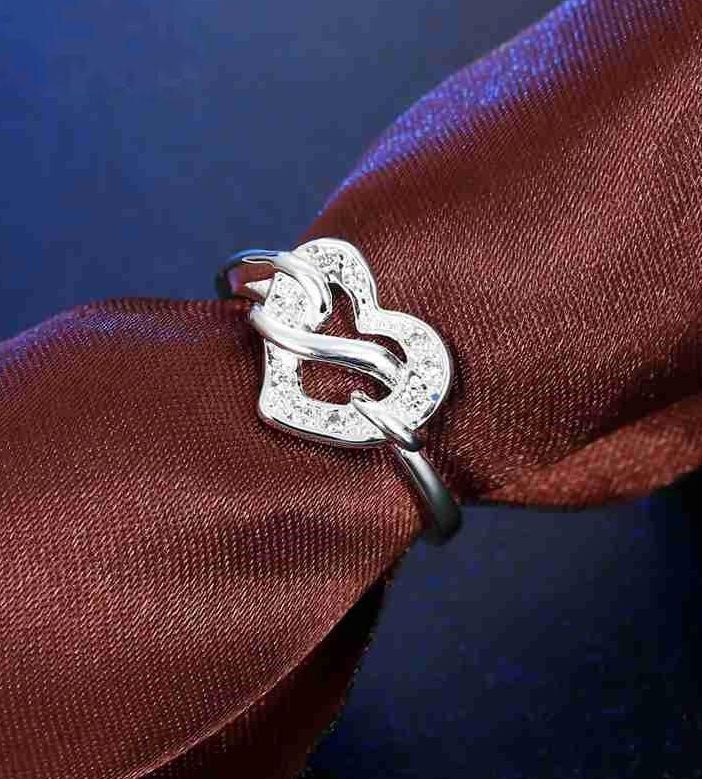 Anelli: Stilvoller Ring Herz, 925 versilbert, Gr. 8 – Nuovo (secondo la descrizione) da Grenchen venduto da lei_tjl5 1