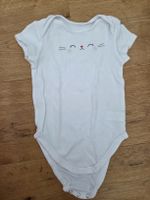 Body weiss, Gr. 74, Baby Club Katzenmotiv, Kurzarmbody, Katz