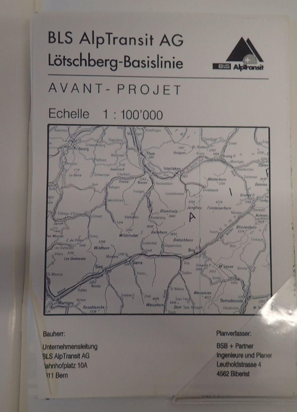 Bücher: BLS Alpentransit - Ligne de base Lötschberg - avant-projet – Gebraucht aus Lausanne von Biquette6 6