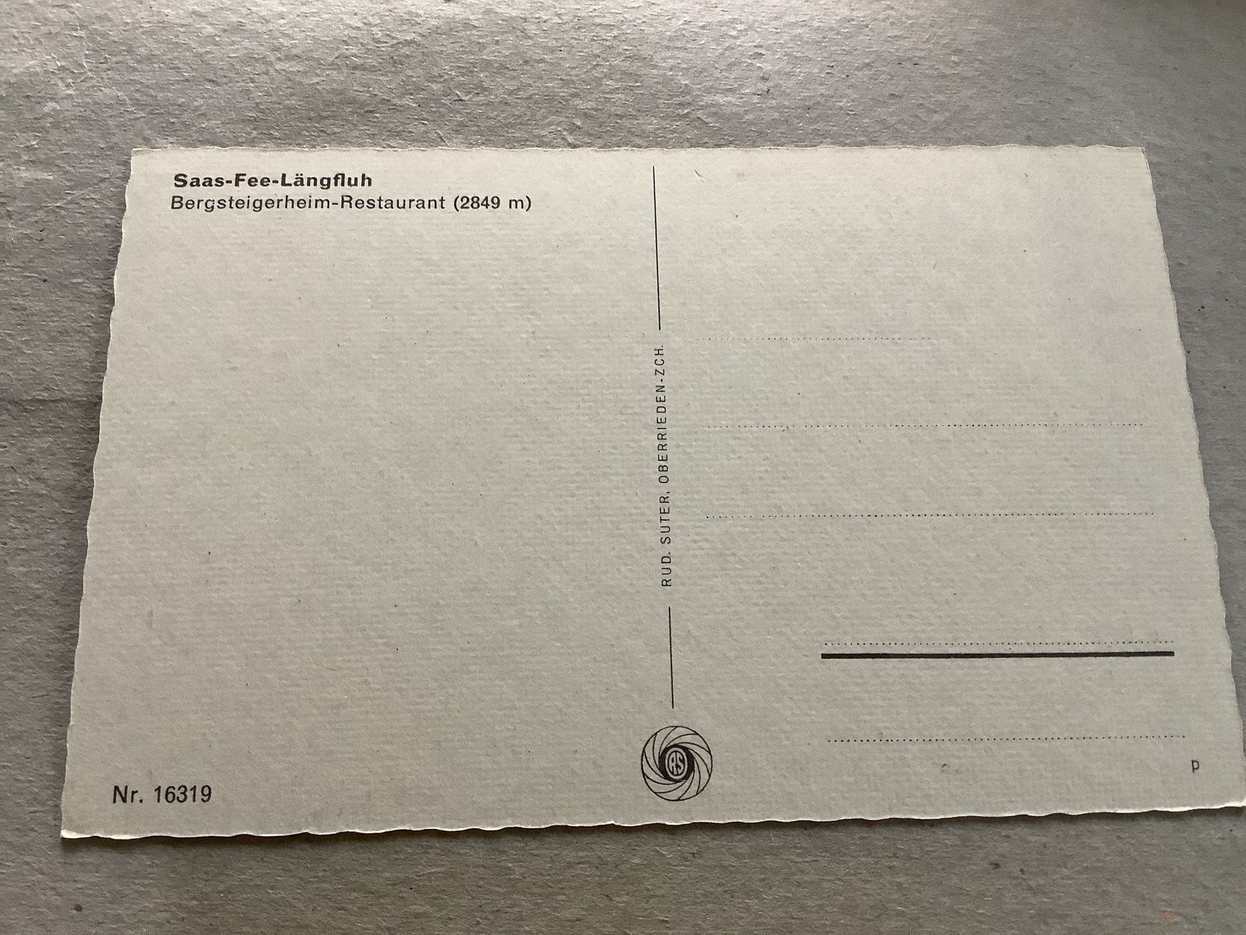 Ansichtskarten: Sass - Fee Längfluh – Gebraucht aus Flaach von Monisoldshop 1