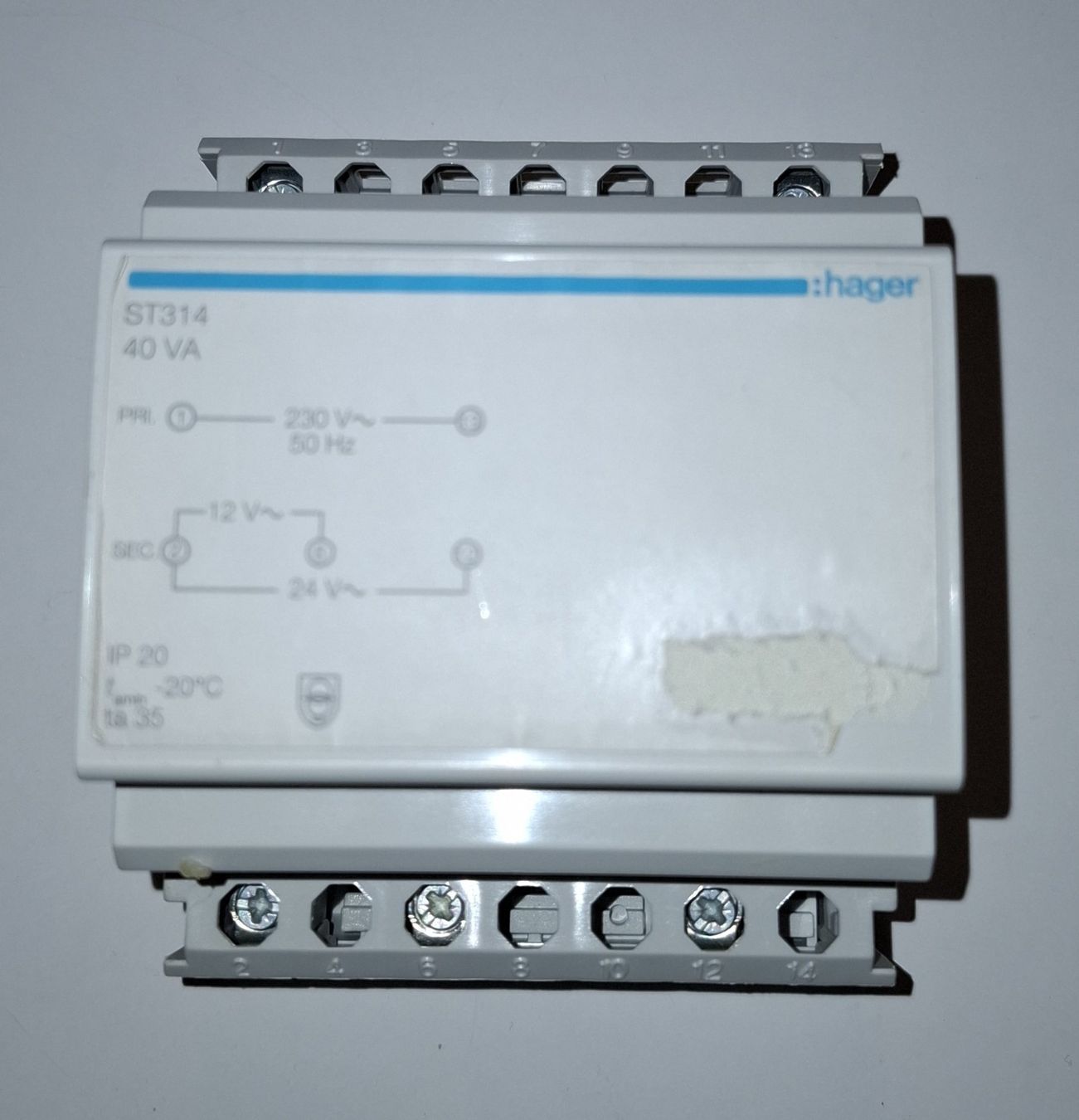Hager Elektronikbauteile: Hager ST314 Sicherheitstransformator 12 V, 24 V 3.33 A – Gebraucht aus St. Gallen von WWL