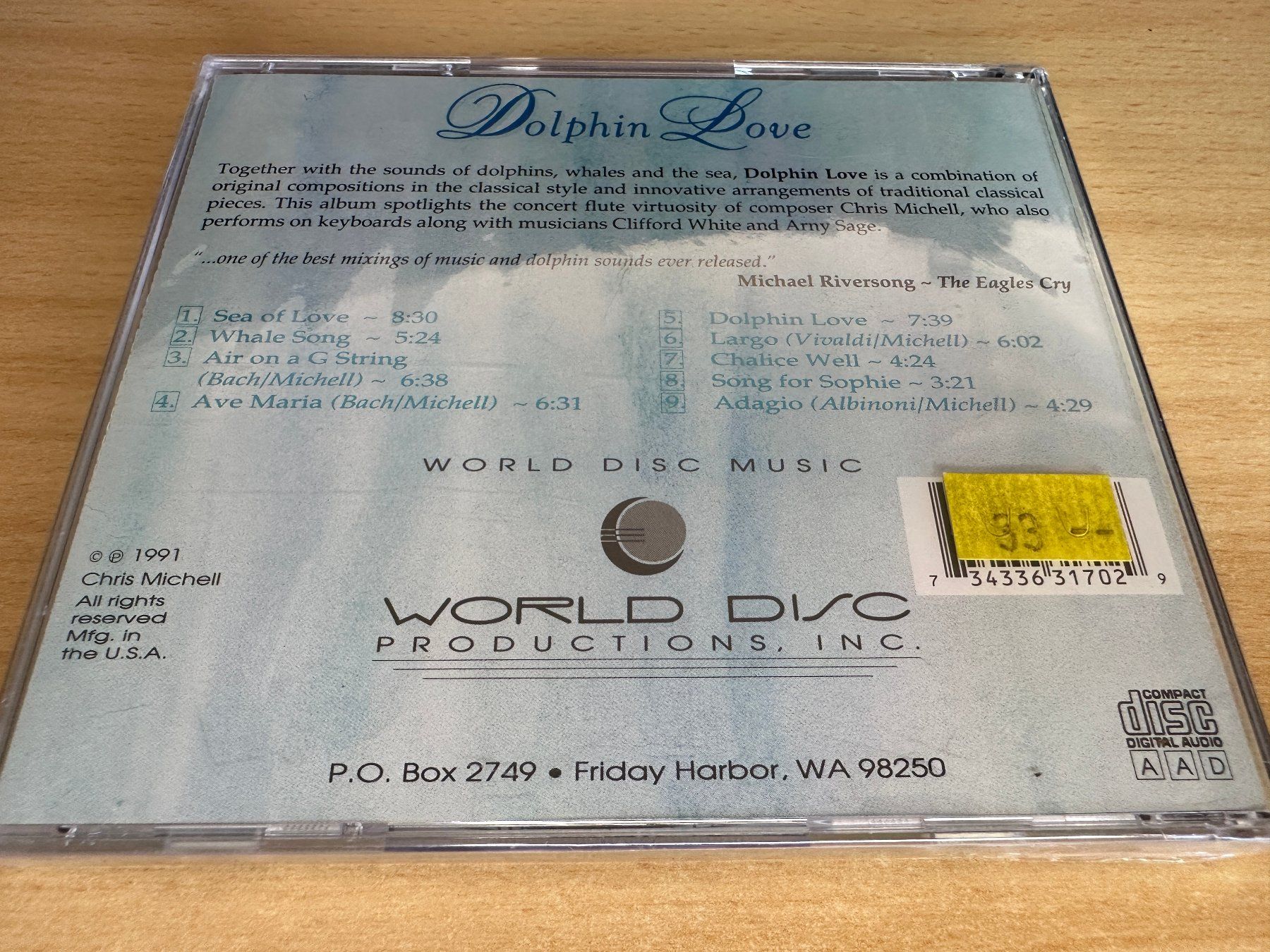 CD: Chris Michell – Dolphin Love – Usato da Rikon im Tösstal venduto da Alpenmutz 1