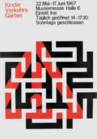 KINDER VERKEHS GARTEN BASEL 1967 - Original Plakat