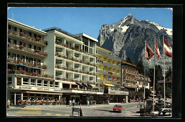 Cartoline postali: Grindelwald, Strassenpartie mit Wetterho – Usato da Berlin venduto da bartko-reher